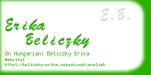 erika beliczky business card